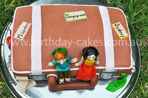 suitcase cake